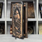 Нарды из ясеня 60х30 см художественная резьба Корабль Штурвал. 193039 фото