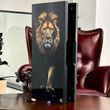 Wooden and glass backgammon 60 cm Lion
