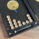 Backgammon with glass "Dollar", GrossMeister black, 64&times;30х8 cm, art. 270016, Assorts