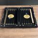 Backgammon with glass "Dollar", GrossMeister black, 64&times;30х8 cm, art. 270016, Assorts