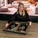 Backgammon made of wood "Labyrinth", 60&times;28&times;8 cm, art. 193029, Black