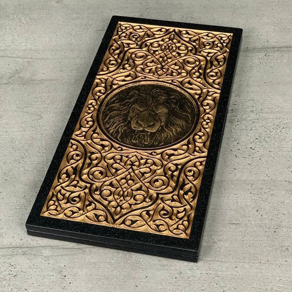 Golden Lion Stone Backgammon GrossMeister 47cm, art. 190607, Black