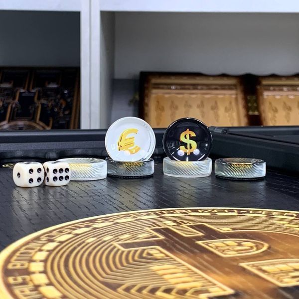 Нарди з дерева Dollar & Bitcoin GrossMeister 60.5см, арт. 280001 280001 фото