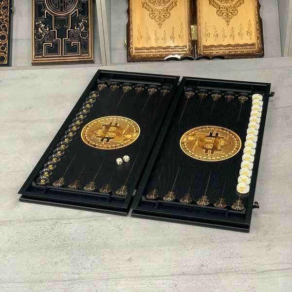 Нарди з дерева Dollar & Bitcoin GrossMeister 60.5см, арт. 280001 280001 фото