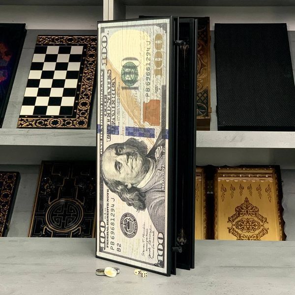 Нарди з дерева Dollar & Bitcoin GrossMeister 60.5см, арт. 280001 280001 фото