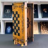 Wooden chess backgammon, GrossMeister, 64&times;32&times;8 cm, Art. 191102, Brown