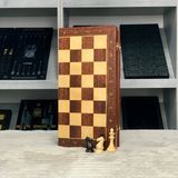 Турнирные шахматы Grossmeister 48 см &mdash; деревянный набор с утяжелёнными фигурами и внутренними ячейками 197001 фото