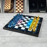 Wooden chess 50 cm tempered glass Alliance for office